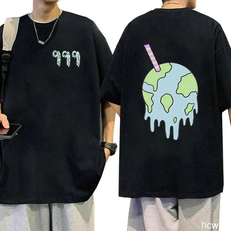 T-shirt Imprimé Manches Courtes Classique Rapper JUICE WRLD T-shirt Manches Courtes en Coton Street Hip Hop Sportswear Hauts Décontractés Oversize