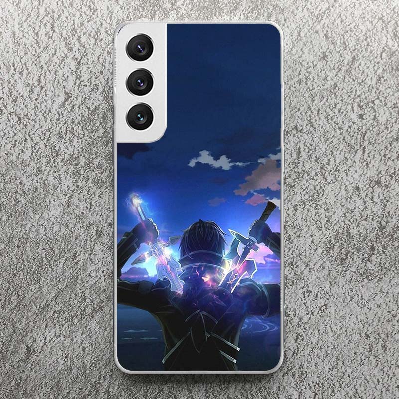 Sword Art Online Anime Print Soft Case for Samsung Galaxy S25 S24 S23 S22 Ultra S21 Plus S20 FE Phone Shell S10 + Pattern Cover