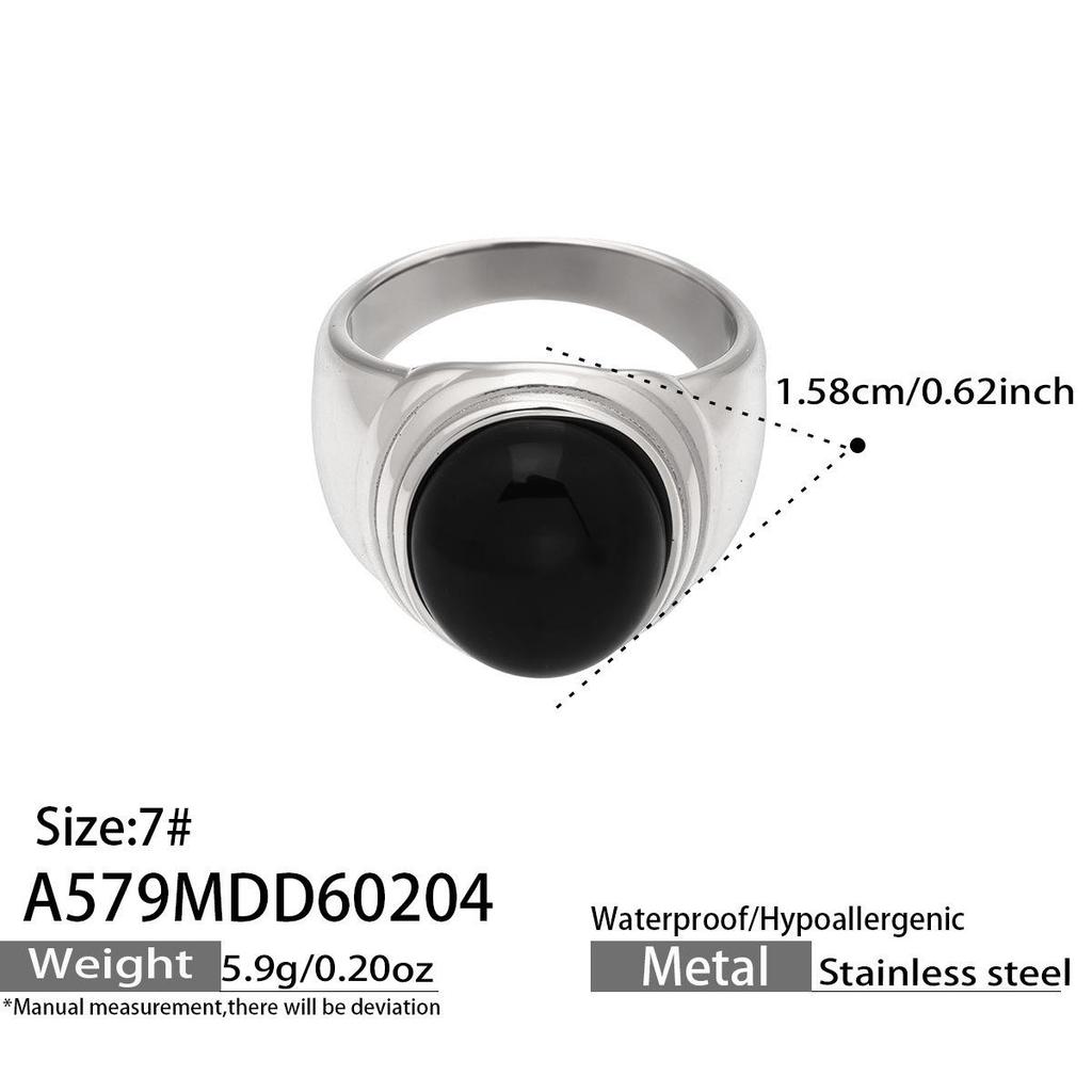 Anello smaltato a quadri europeo: Acciaio Inossidabile Placcato Oro 18K, Stile Lusso Leggero