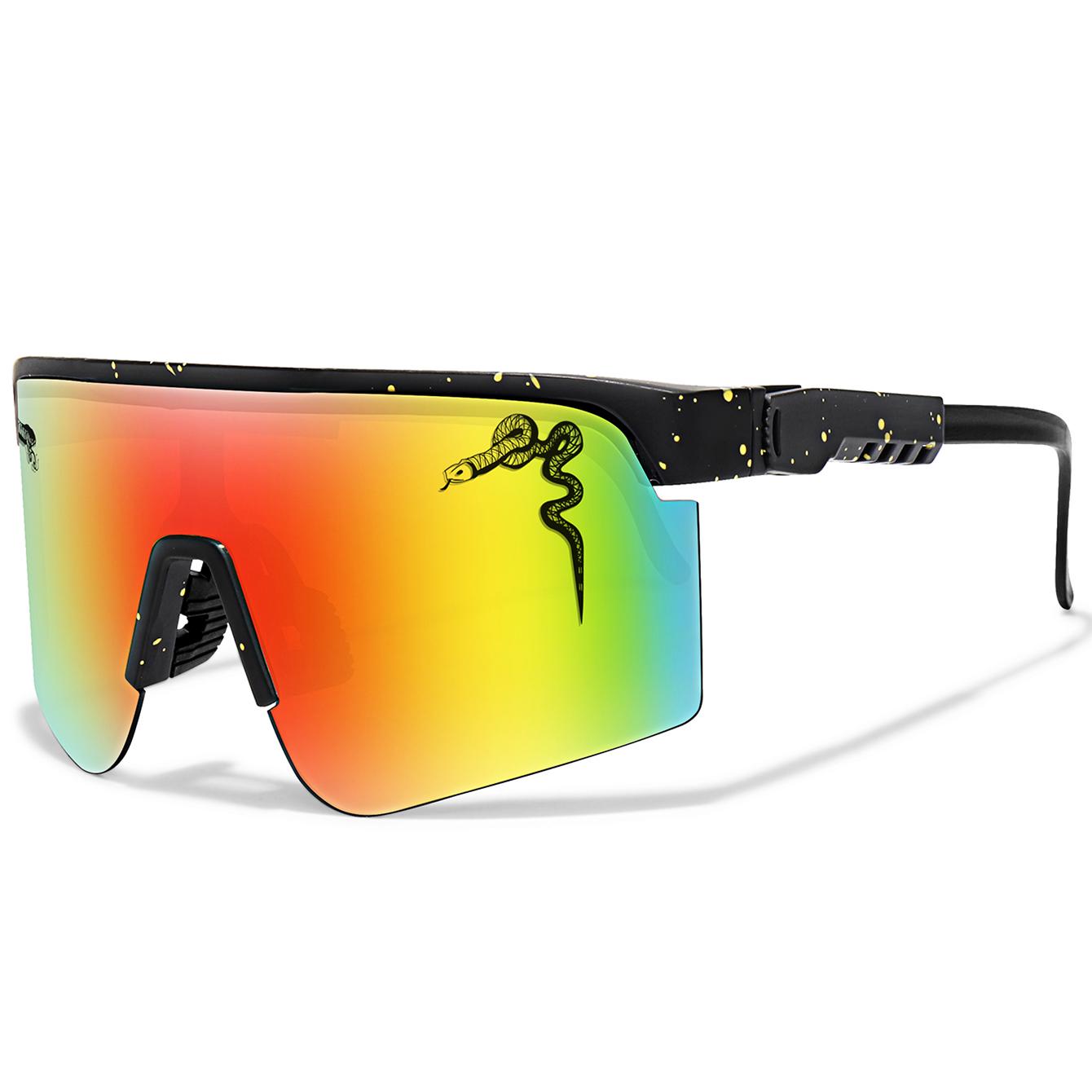 

Fishing Sunglasses Men s Large Frame Lens Fashionable Goggles with Random Dot Decoration For Hiking Glasses for Outdoor Sports