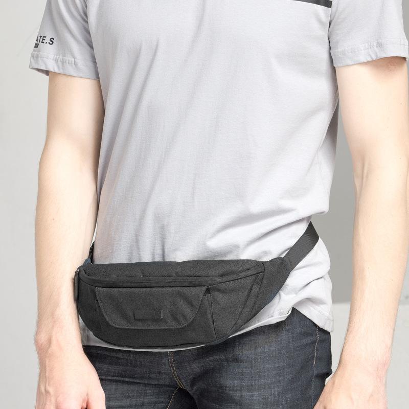 Fashionable Men's Waist Pack Horizontal Mobile Phone Bag Casual Running Fitness Small Backpack Single Shoulder Crossbody Bag Bag