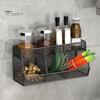 Wire Mesh Storage Basket Large Capacity Strong Load-bearing Easy Installation Wall Mounted Shelf Organizer Basket
