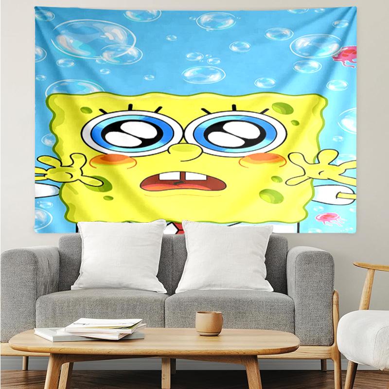 1PC Sponge Expressions Pattern K-pop music group Tapestry Accessories for Bedroom,Livingroom, dormitory Room Wall Decor Fan Birthday Gifts