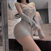 Sexy underwear backless large size sweater sexy female passion suit uniform temptation flirting free clothes hanging neck