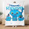 Custom Name Blue Tiger Hat Party Blanket For Couch Bed Plush Cozy Fuzzy Blanket Super Soft Warm Blankets For Fall And Winter 0916193
