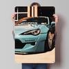 Blue Modified Sports Car Poster Customized Vintage Metal Signs Wall Art Retro Tin Plaque for Garage Aesthetic Decoration Room