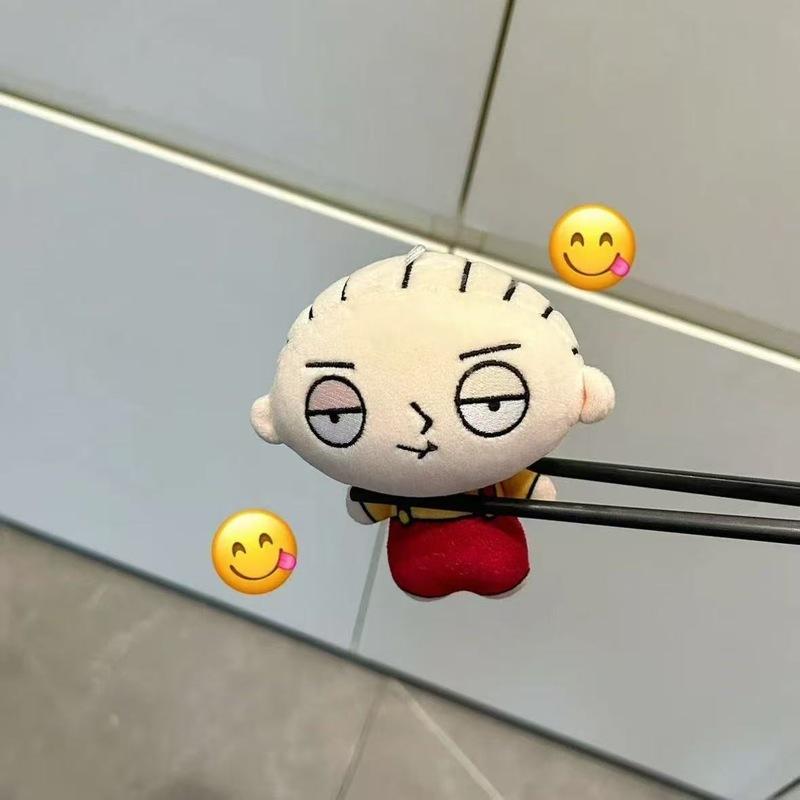 10Cm Cute Family Guy Stewie·Griffin Printed Cotton Doll Plush Toy - Keychain & Bag Charm Trendy Toys Holiday Gifts Collectible