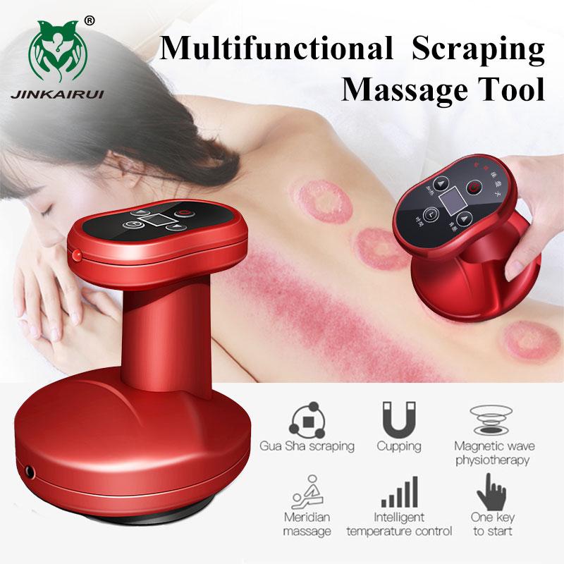 Jinkairui Electric Cupping Massager Vacuum Suction Therapy Guasha Scraping Fat Burner Slimming Body Massagem