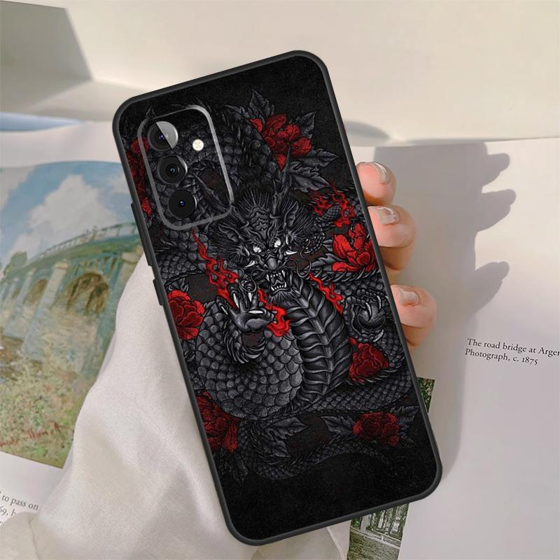 Japanese Dragon Case For Samsung Galaxy A13 A33 A53 A34 A54 A14 A15 A16 A26 A36 A56 A12 A32 A52 A06 A35 A55