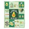 Cartoon Avocado Blanket Flannel Multi-Functional Towel Quilt Four Seasons Air Conditioner Blanket Lunch Break Shawl Fleece Blanket