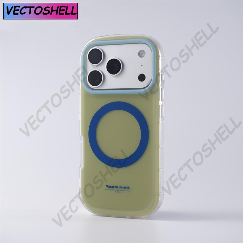 Magnetic Trendy Hit Color Shockproof Phone Case For iPhone17 Pro Max 16 Pro 15 14 Anti-fall Wireless Charging Matte Cover