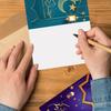 12 Stück Eid Mubarak Karte Islamische Ramadan Papier Grußkarten mit Umschlägen Aufkleber für Ramadan Mubarak Dekorationen Eid Al-Fitr