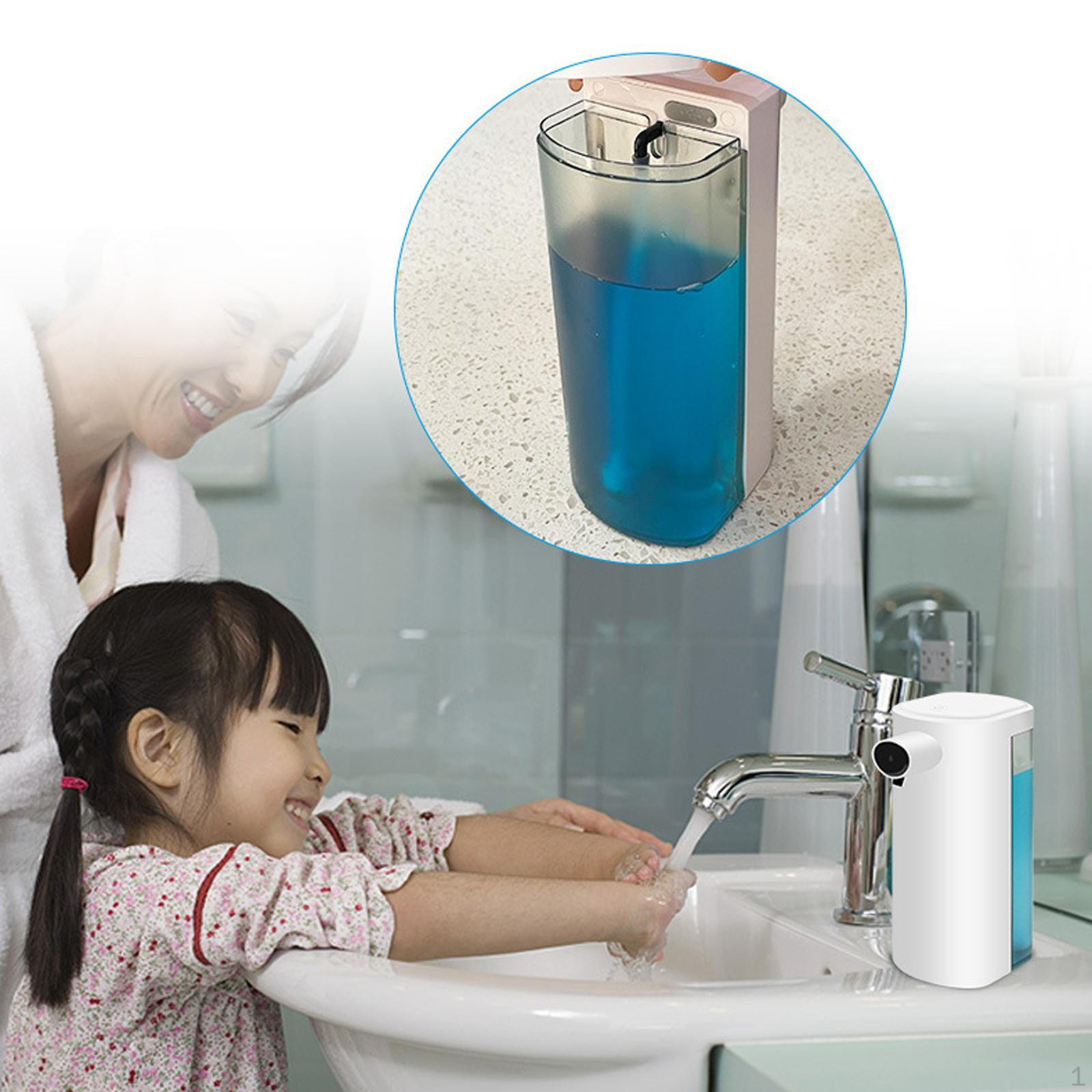 

Dispenser, 1 350ml Foaming Dispenses - Electric, Touchless , Hands for Bathroom, Countertop or Dish USB Rechargeable