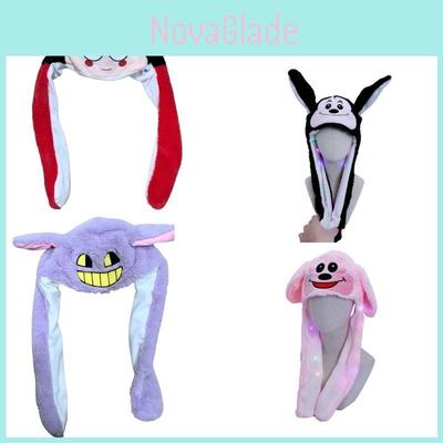 Cute Plush Animal Ear Moving Light-up Hat For Girls Long Fur Pp Cotton Fill