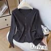 2026 Autumn/Winter Women's Stylish V-Neck Long-Sleeve Button-Up Sweater for Layering