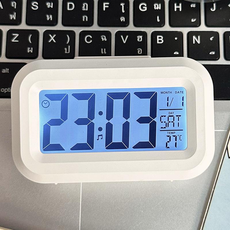 

Мультяшный Милый Будильник с Наклейками Лупи Капибара Светящийся Измерение Температуры Многофункциональный Портативный Настольный Часы