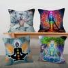 Meditation Seven Chakra Pillow Gift Home Office Decoration Bedroom Sofa Car Cushion Cover Case 45X45