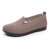 New Beijing Cloth Shoes Shallow Mouth Breathable Mother Soft Sole One Pedal Women's Shoes Middle-aged and Elderly Non-slip Old Lady Casual Shoes