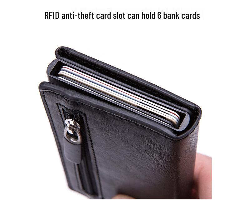 Anti-Theft RFID Zipper Card Holder with NFC Shielding
