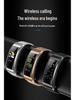 Smart Sports Bracelet: Heart Rate & Blood Oxygen Monitor with Bluetooth Earphones for Men & Women