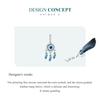 BAMOER 925 Sterling Silver Modré Diabolské oko Závesné korálky Lapač snov Prívesky pre ženy Náramok DIY Jemné šperky