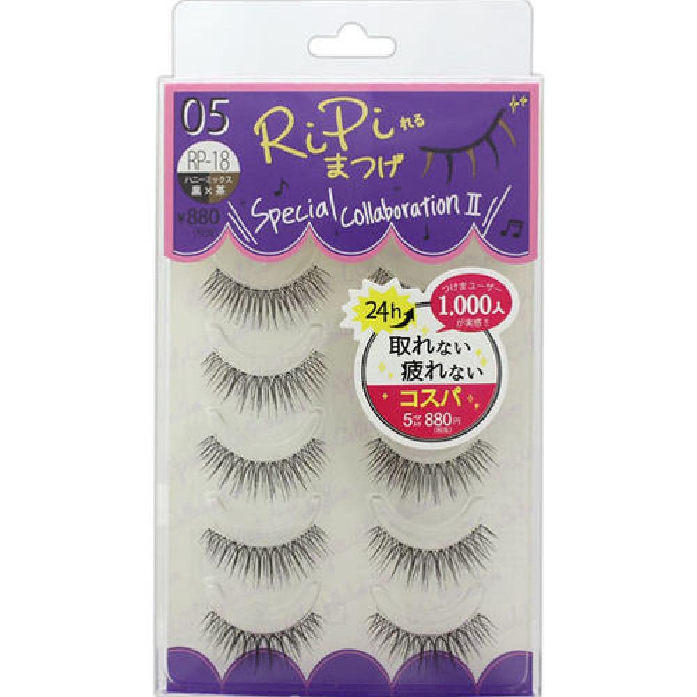 

RiPi Lashes Повторные ресницы Honey Mix Черный x Коричневый 5 пар