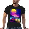 Fuji Mountain View Car T-Shirt Casual Basic Street