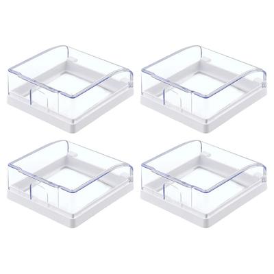 Waterdichte Transparante Stopcontactdozen Set van 4 Stuks met Zelfklevende Spatwaterdichte Afdekkingen voor Stopcontactbescherming