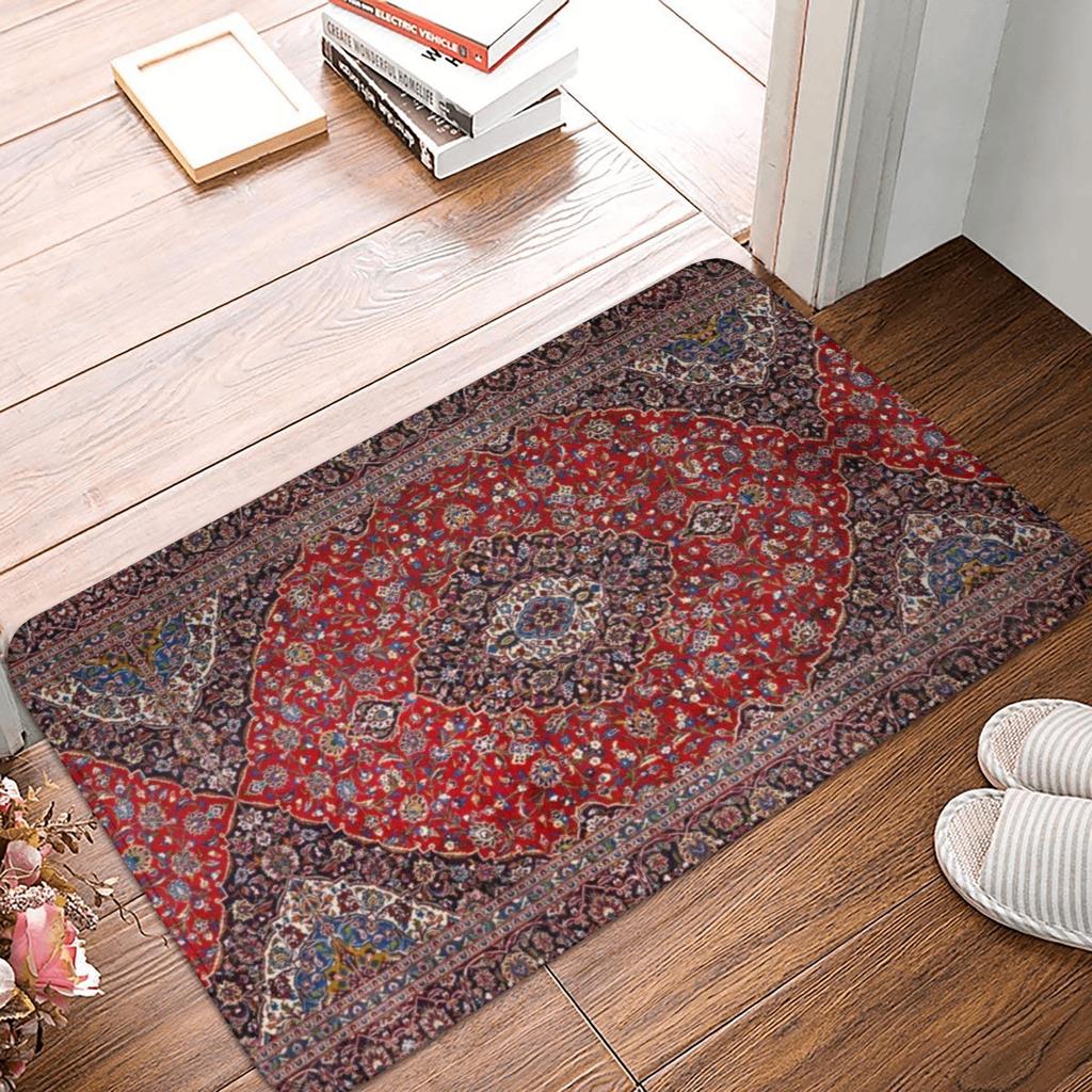 Antique Persian Rug Doormat Anti-Slip Kitchen Bathroom Mat Bedroom Balcony Door Floor Entrance Carpet Rug