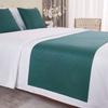 Einfarbiges Figurenmuster Bett-Handtuch Hotel Minimalistisch Doppelseitige Betten-Fahne Bettwäsche Läufer Zubehör Nachttischmatten Ferienwohnungen