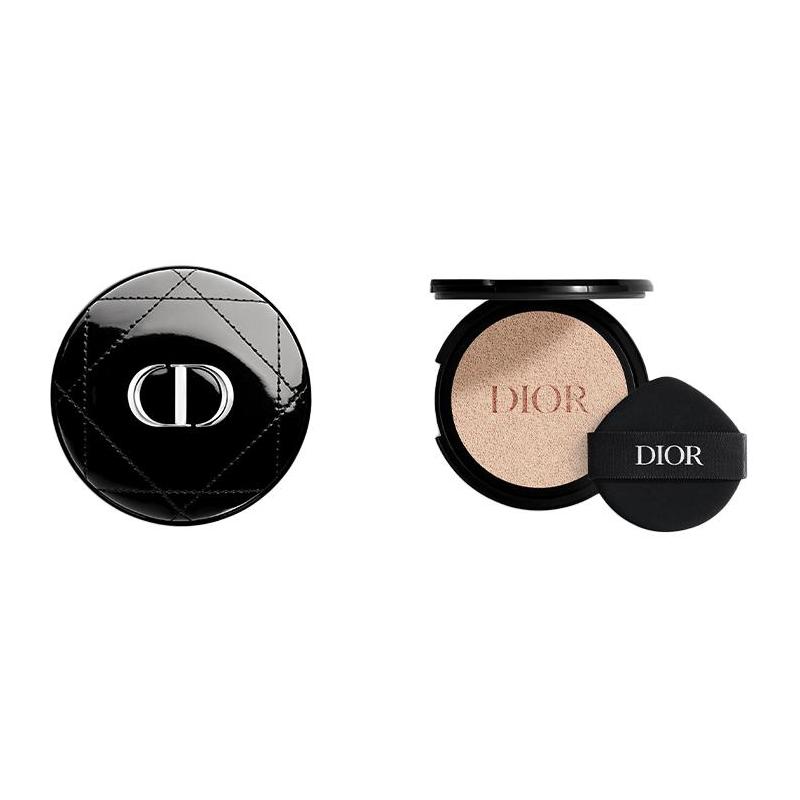 DIOR Cushion Two-piece set: air cushion replacement core #0N 13g + lacquered cannage pattern air cushion shell чёрный