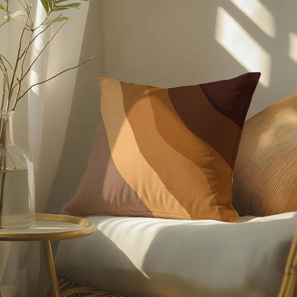 Creamywhitebrown Pillow Case Pillowcase, Double-Sided Printed, Sofa Cushion, Bedroom Headboard