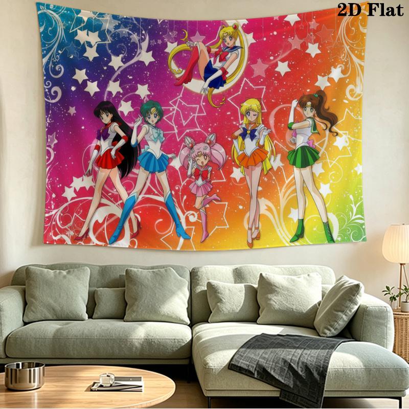 Magic Saylor Girls Wall Tapestry Aesthetic Wall Hanging Printed Fabric Blanket Decorative Tapestries for Bedroom Living Room Home Decor