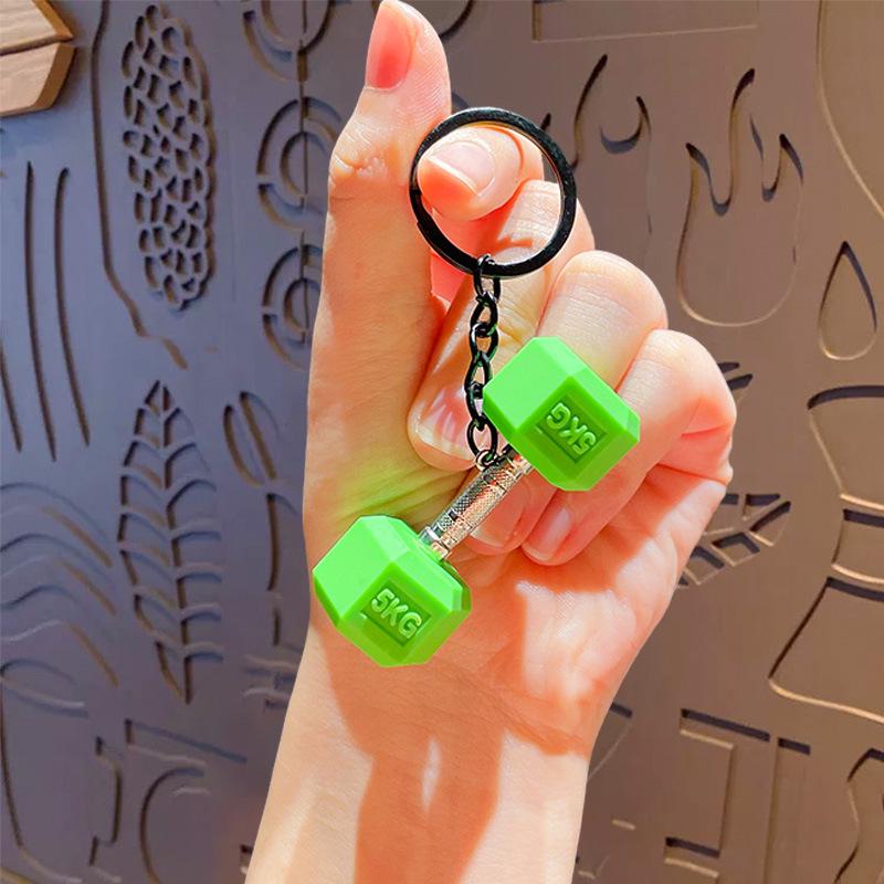High-Grade Mini Fitness Equipment Keychain Charms & Ornaments
