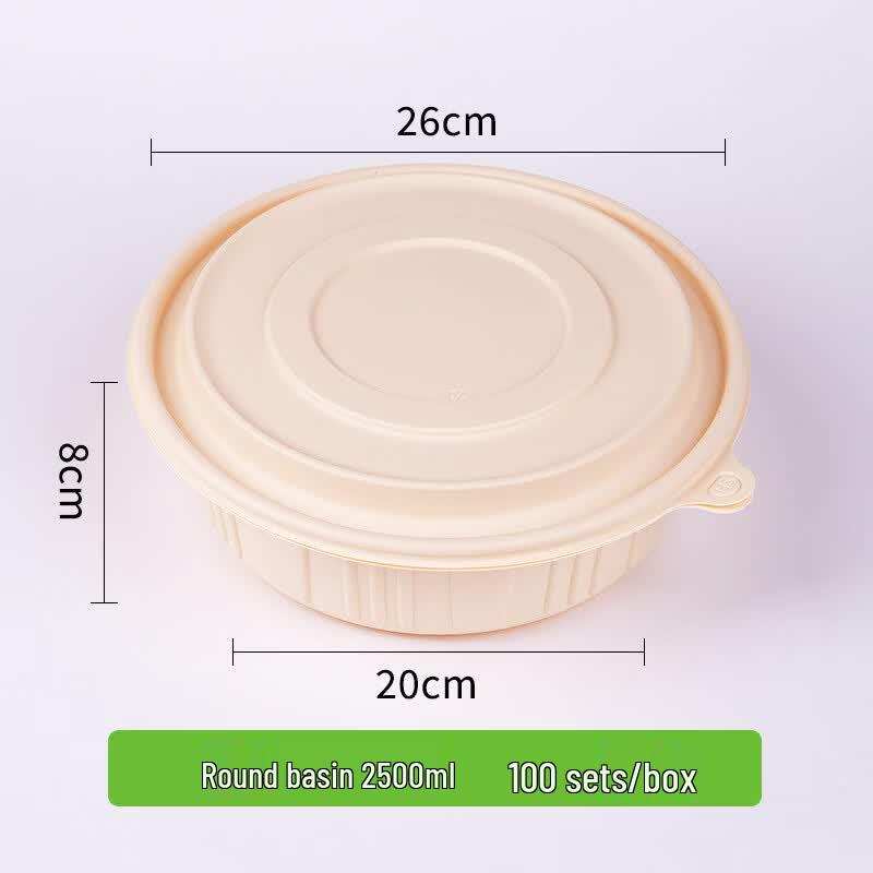 Biodegradable Corn Starch Disposable Round Food Containers