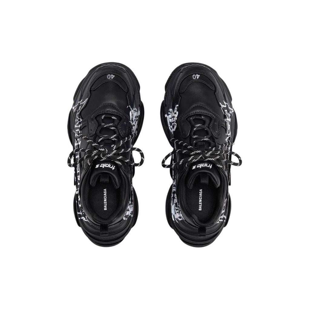 (WMNS) Balenciaga Triple S DIY Metall 'Schwarz Weiß' Damen 524039W2FAY1090