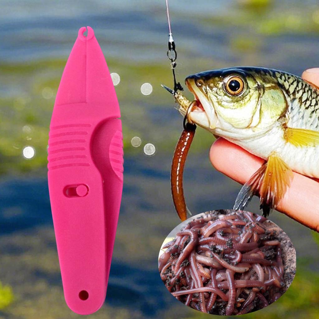 1PC Earthworm Clip Hook Fishing Equipment Sturdy Lightweight Fast Baiting Device Fishing Tackle Accessories Fishing Baits Holder