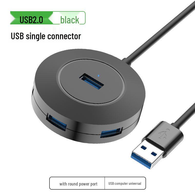USB 3.0 Hub Splitter: External Laptop Dock for Mouse, Flash Drive Expansion (1-to-4)