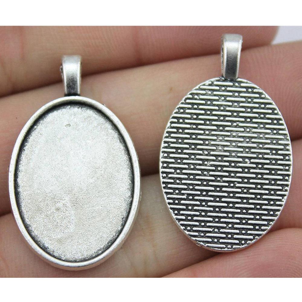 Owalna szklana baza kaboszonowa, oprawa, ramka pasująca 18x25mm 13x18mm, akcesoria, części, męska biżuteria, masywna, oryginalna dla Ciebie