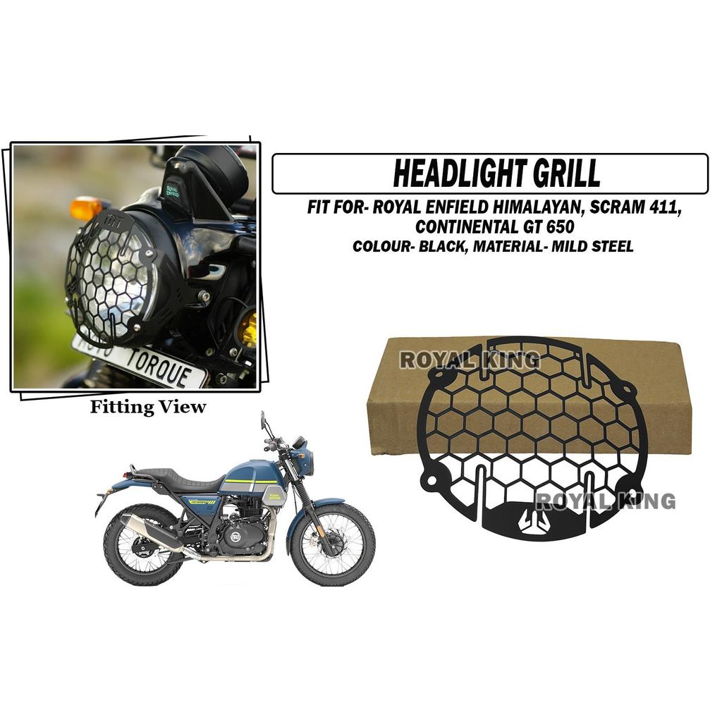 Black Headlight Grill Fit "For Royal Enfield Himalayan & Scram 411/ GT 650"
