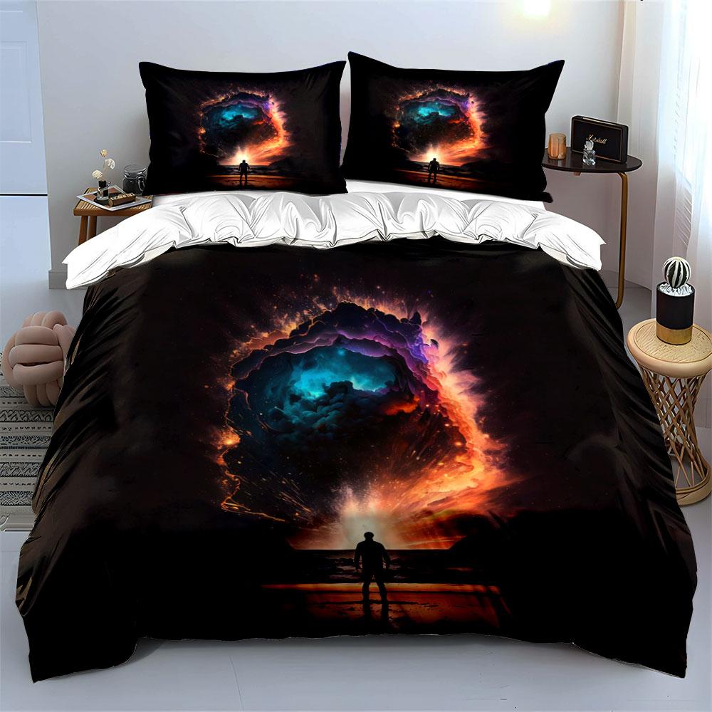 Cosmic Art Three-Piece Set Soft Comfortable Duvet Cover Bedding Set Included 1*Duvet Cover & 2*Pillowcases, Gift