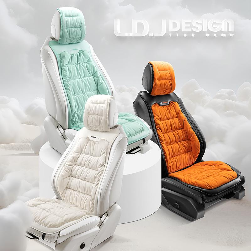 Winter Minimalist Plush Car Seat Cushion - Thickened for Warmth