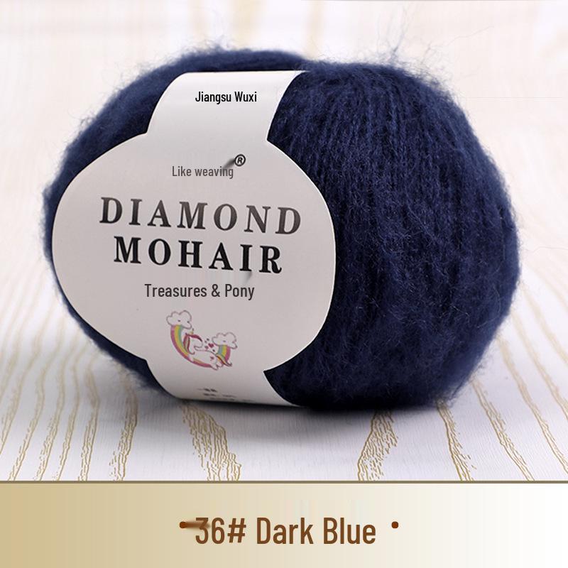 Young Mohair Sweater & Baby Scarf Shawl with Matching Fine Wool Hand-Woven Crochet Bag DIY Kit