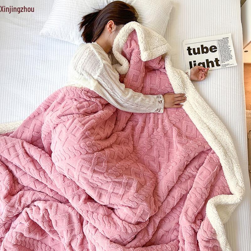 Thickened Coral Fleece Flannel Blanket