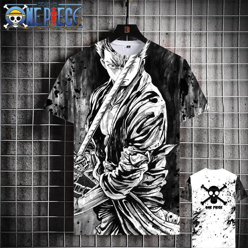 One Piece Men's T-shirt Casual Short Sleeve T-shirt Anime Character Printed Fashion Street Wear