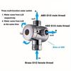 1/2'' 3-Way T-adapter Diverter Valve Adjustable Shower Head Arm Mounted Diverter Valve Bathroom Hardware Accessory