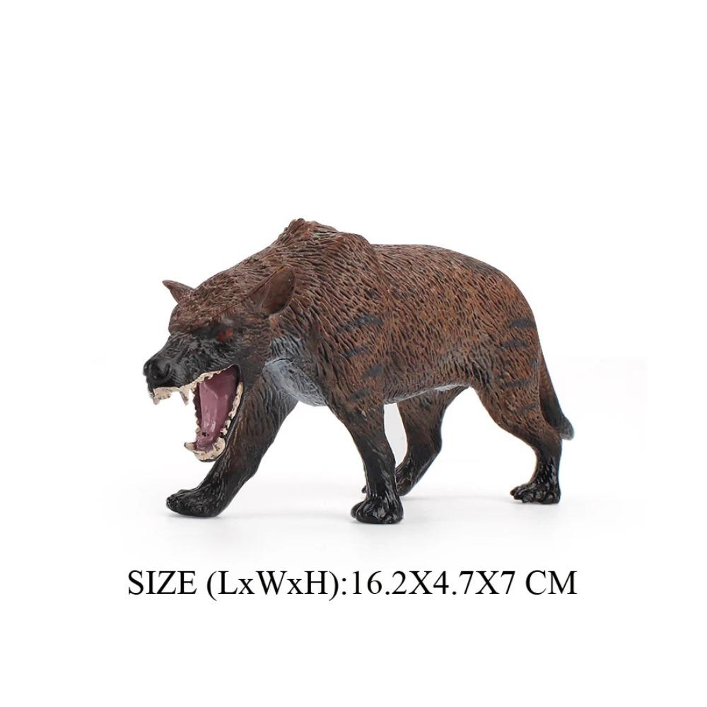Realistische Wilde Dieren Arctische Wolf Buidelwolf Gorgonops Manenwolf Model Actiefiguren Jungle Bos Dier Speelgoed voor Kinderen