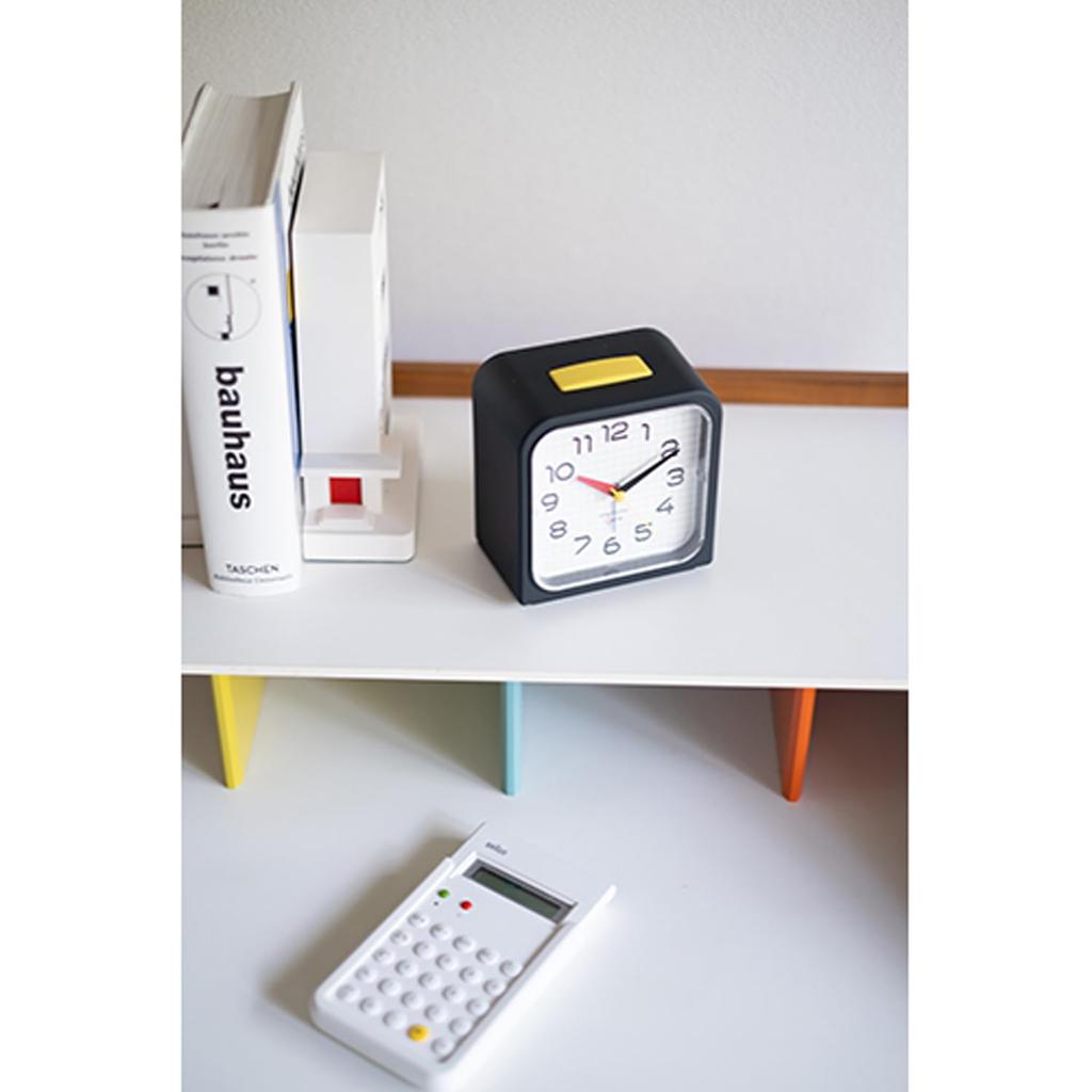 El Commune Bauhaus Gene Alarm Clock, Bayer Alarm SQ, Black, DCL-006