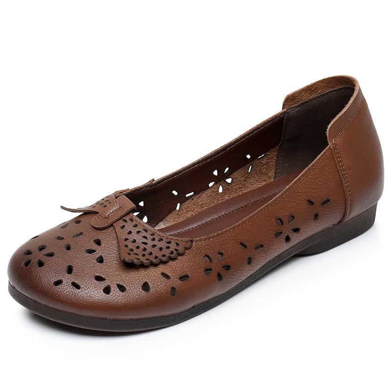 Hollow Shoes Sandals Low Top Soft Sole Summer Rubber Sole Medium Shoes Hollow Shoes