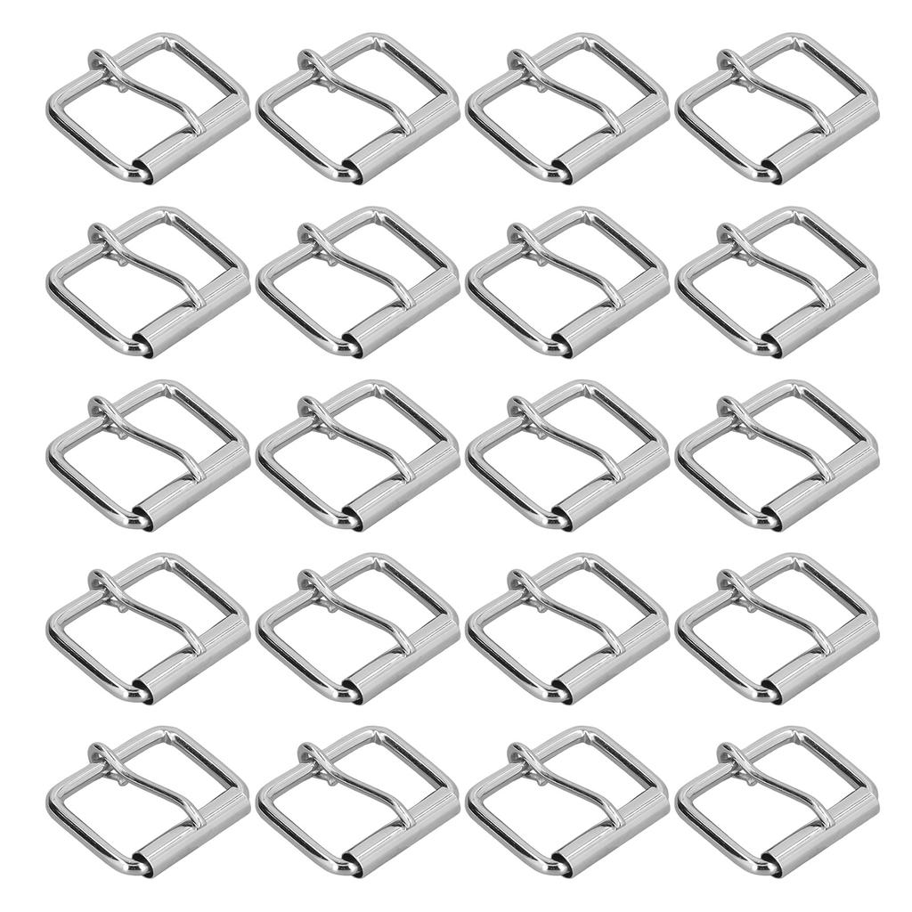 20Pcs Belt Buckles Bright Color Glossy Surface Sturdy Durable Fadeless Wide Application Metal Buckle4mm